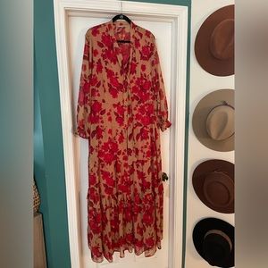 Anthropologie Daniel Rainn Floral Maxi Dress / Size 2X